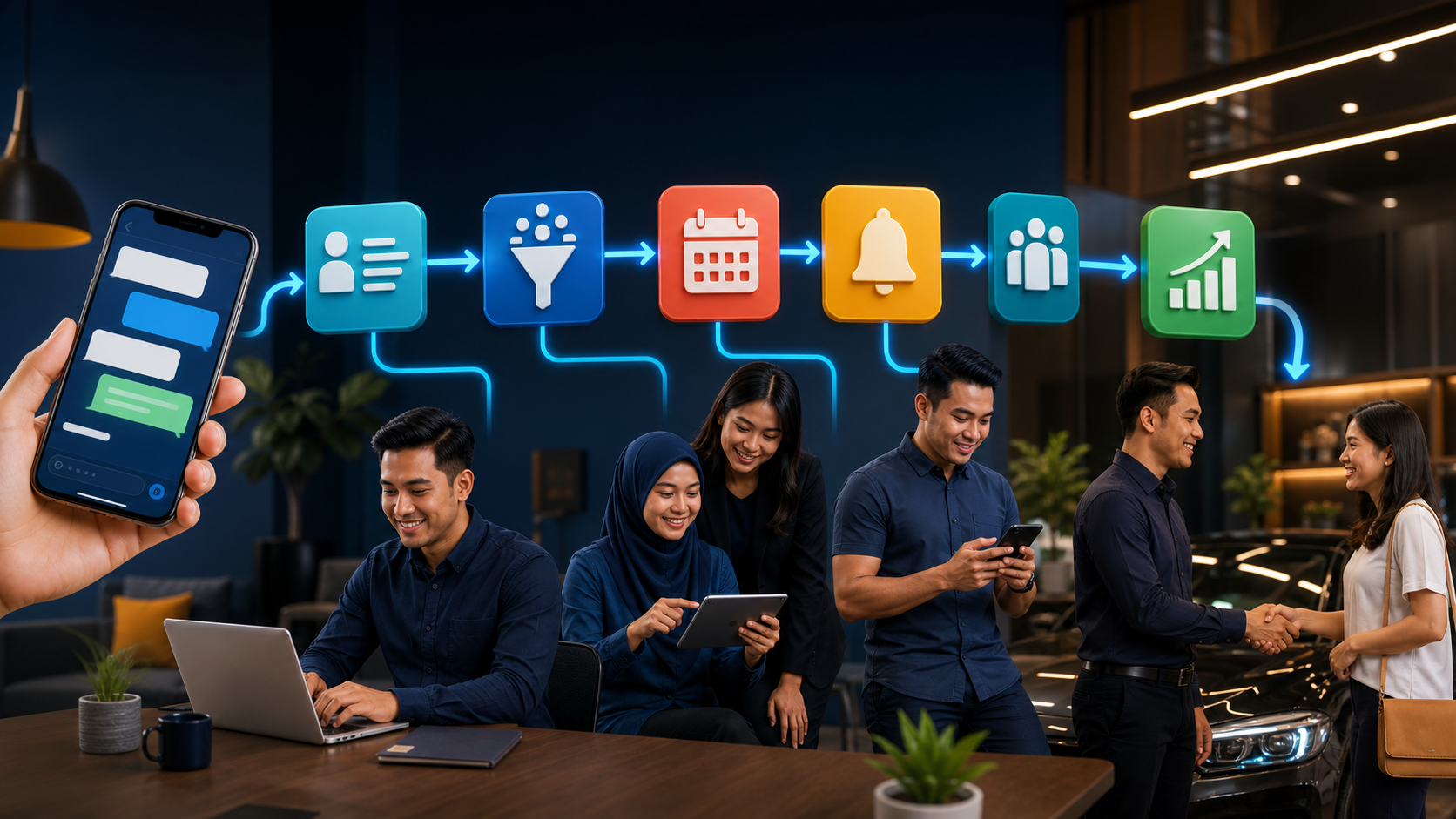Malaysian team using automation to move customer enquiries toward appointments